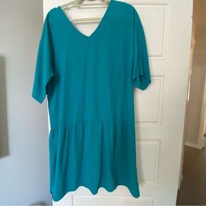 Eileen Fisher Tencel Short Sleeve Shift Dress, Size M